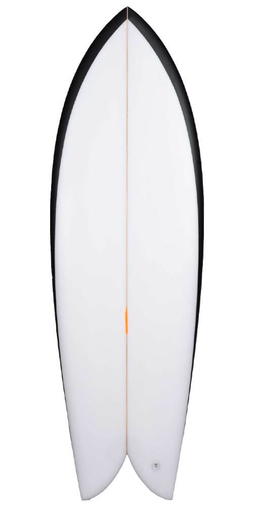 Christenson Surfboards Fish 5'10 Twin Fin Black Rails