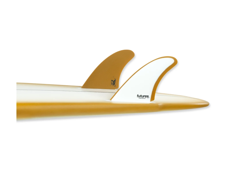 Pinne Futures Twin Fin Christenson FG White/Brownn - immagine 2