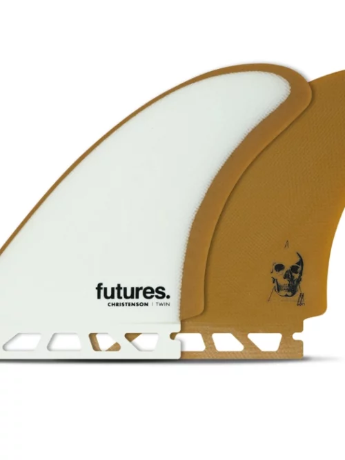 Pinne Futures Twin Fin Christenson FG White/Brownn