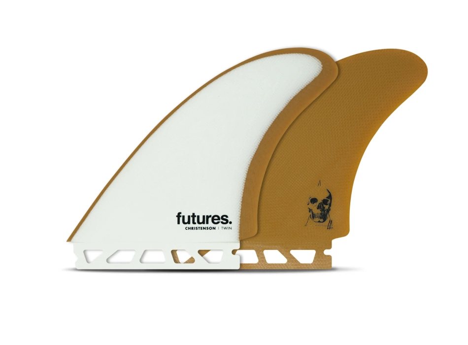 Pinne Futures Twin Fin Christenson FG White/Brownn